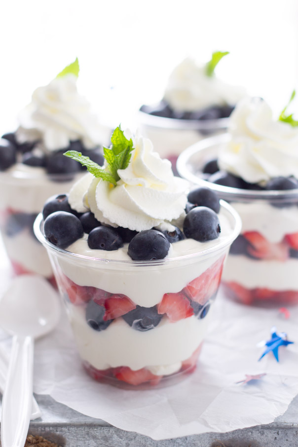 Red White Blue Cheesecake Cups | CGH Lifestyle