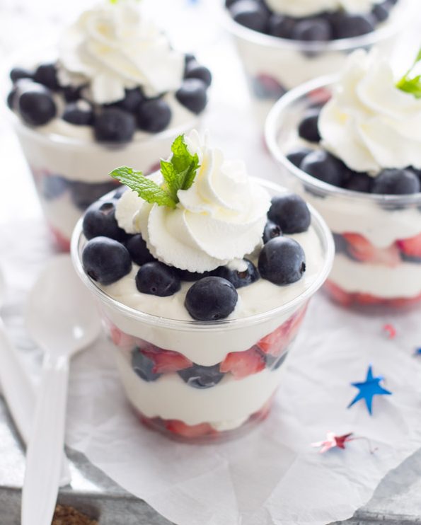 Red White Blue Cheesecake Cups | CGH Lifestyle