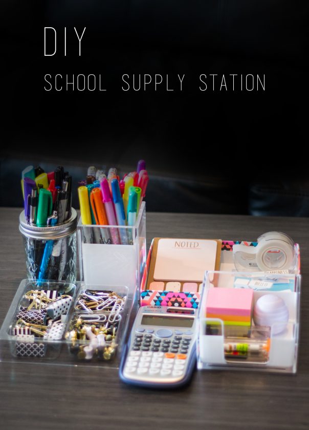 DIY School Supply Station | CGH Lifestyle