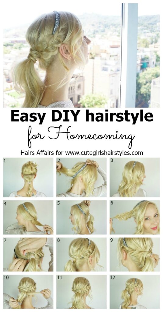 Easy DIY homecoming hairstyle Cute Girls Hairstyles