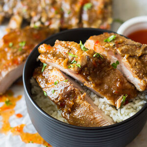These Slow Cooker Asian Ribs are fall apart tender, slightly spicy, slightly sweet and oh so good!
