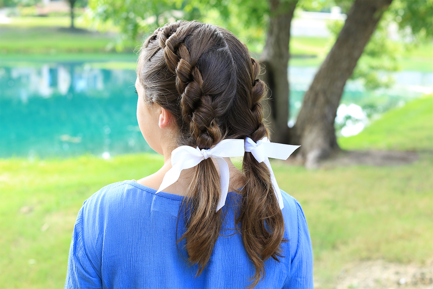 Double Knotted Braid Cute Girls Hairstyles.