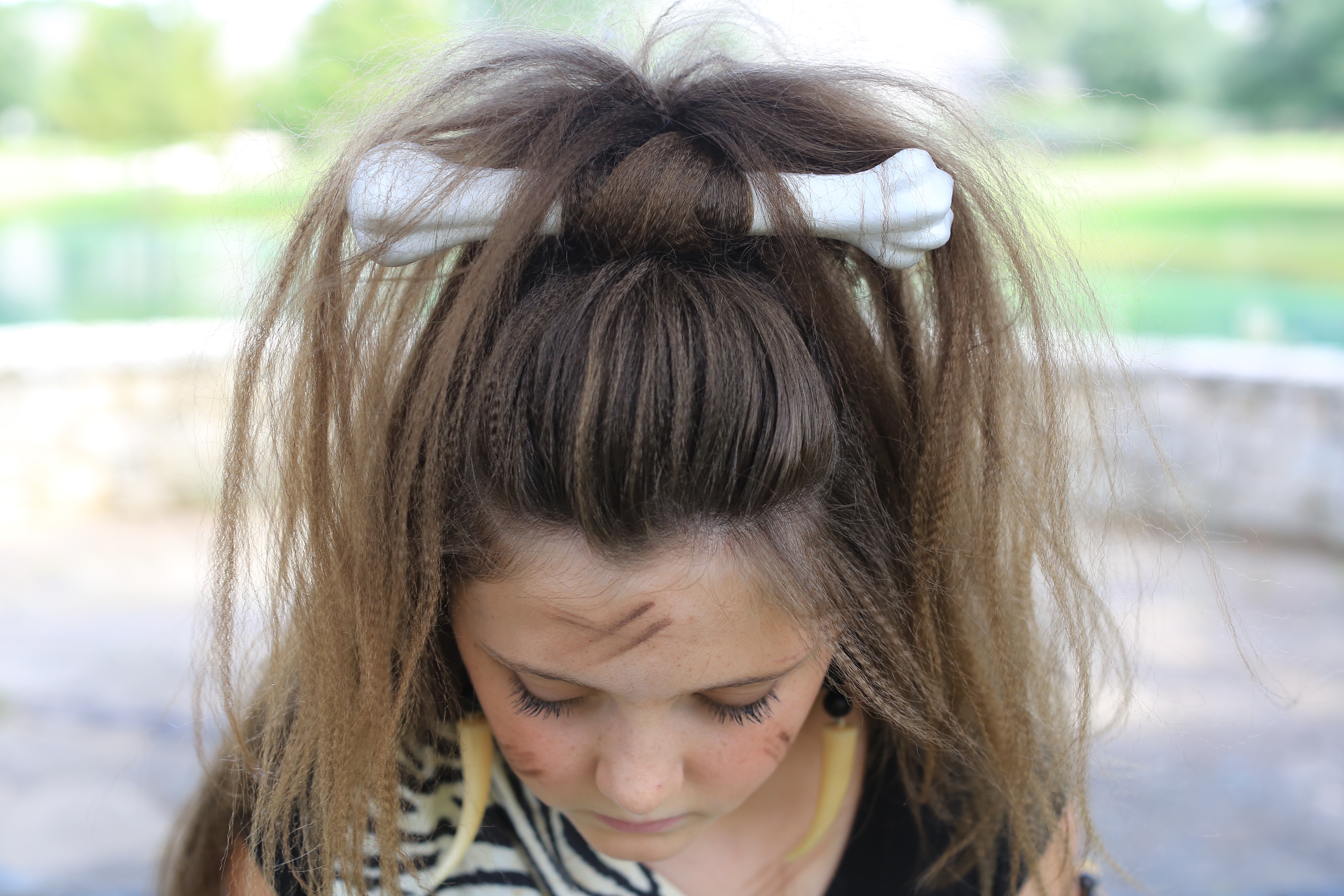 Cave Woman Half-up  Halloween Hairstyle - Cute Girls 