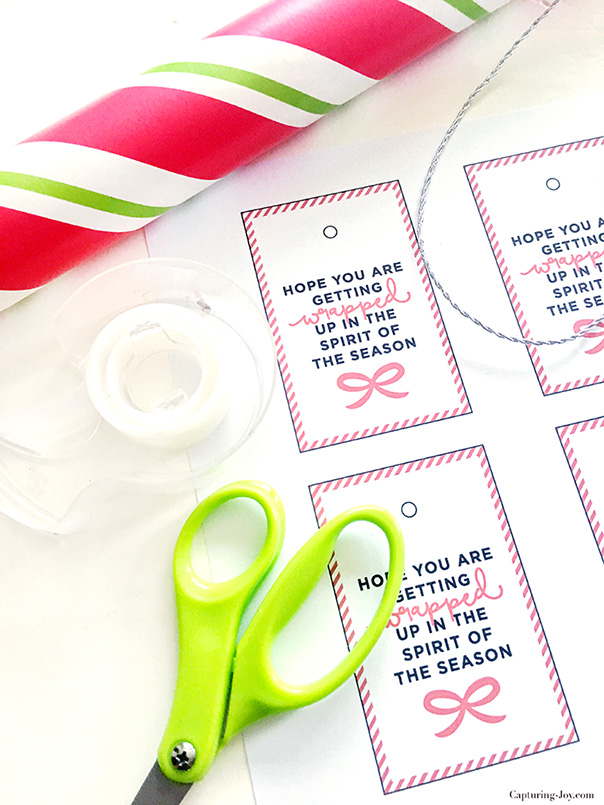 Wrapping Paper Neighbor Gift Idea with Printable - Girl Loves Glam