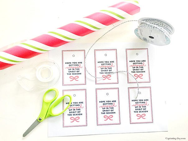 Wrapping Paper Neighbor Gift Idea with Printable - Girl Loves Glam