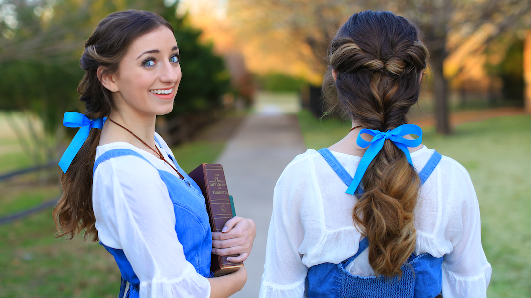 Belle Ponytail Beauty The Beast Cute Girls Hairstyles