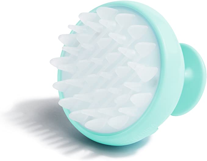 Vanity Planet Groove Scalp Massager (Bombshell Blue) Rejuvenating Handheld Shampoo Brush, 2-Speed Vibrating, Water Resistant